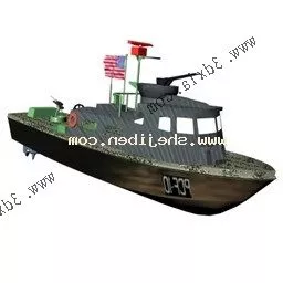 Old Speed Boat 3d model