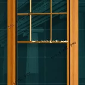 Wood Glass Window 3d model