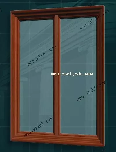 Simple Wooden Window 3d model Simple Wooden Window 3d model