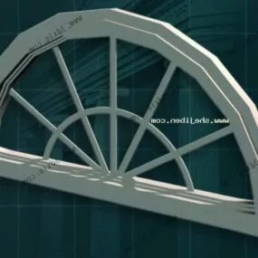 Antique Door Head Window 3d model