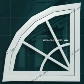 Corner Round Window 3d model