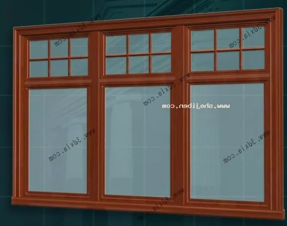 Alu Window Double Hung Style 3d model