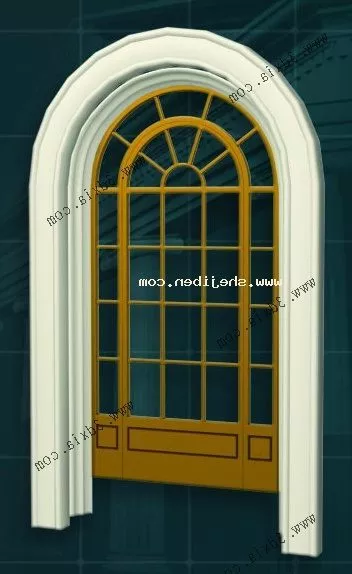 Decorative Circle Gothic Window 3d model
