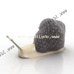Cute Snail Robot Character 3d model