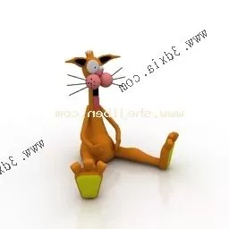 Cat Cartoon Character 3d model