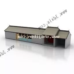 Chinese Ancient Long Building 3d model