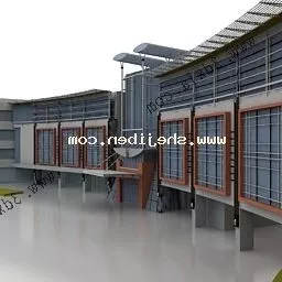 Glass Complex Building 3d model