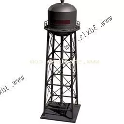 Iron Water Tower V1 3d model