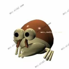 Cartoon Crab Stuffed Toy 3d model