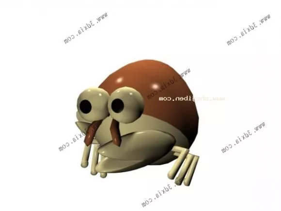 Dancing Crab Cartoon Caharcter 3d model