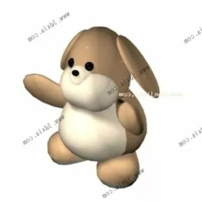 Brown Bear Cartoon Toy 3d model
