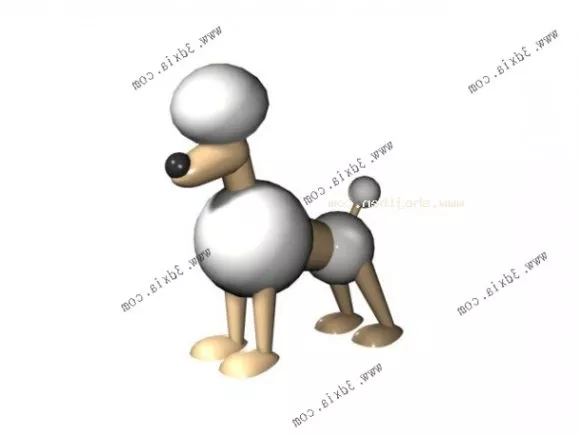 Stuffed Toy Thin Bear 3d model