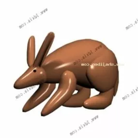 Pangolin Cartoon Stuffed Toy 3d model