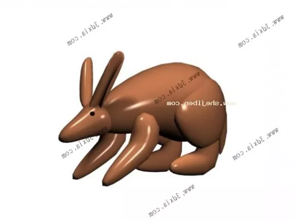 Cartoon Text Crunch 3d model