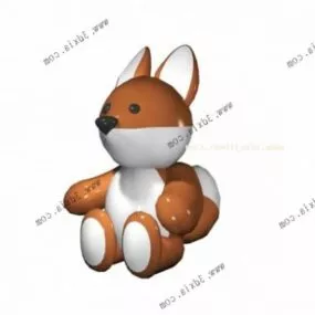 Cartoon Fox Stuffed Toy 3d model