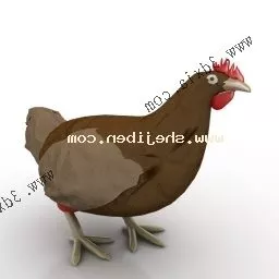 Cartoon Hen 3d model