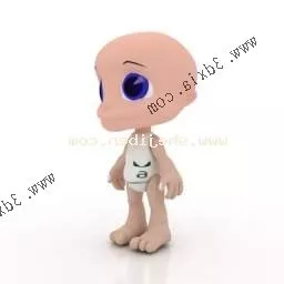 Cartoon Toddler 3d model