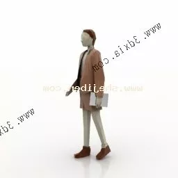 Game Character Lowpoly Man 3d model