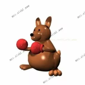 Boxing Kangaroo Cartoon Toy 3d model
