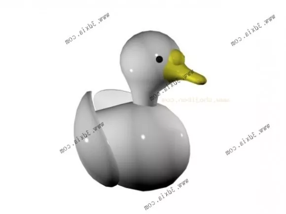 White Cartoon Duck 3d model White Cartoon Duck 3d model
