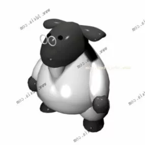 Old Goat Cartoon 3d model
