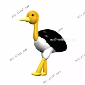 Ostrich Cartoon Toy 3d model