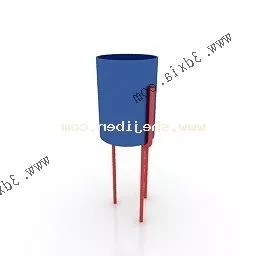 Medical Plastic Dustbin 3d model
