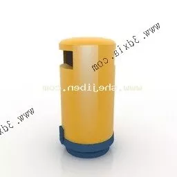 Park Yellow Trash 3d model