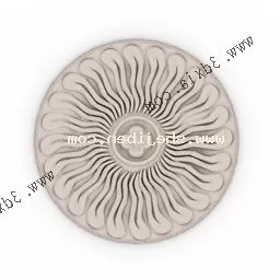 Classic Round Carpet V8 3d model