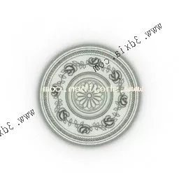 Classic Round Carpet V10 3d model