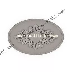 European Round Carpet V1 3d model