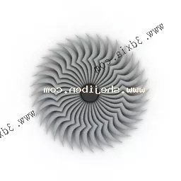 European Round Carpet V2 3d model