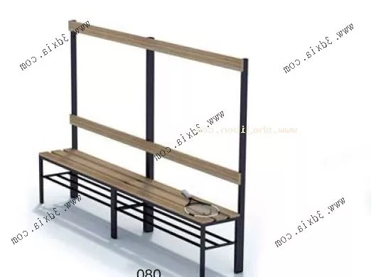 Small Table Bench Outdoor Furniture 3d model
