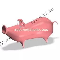 Kindergarten Pig Plastic Toy 3d model