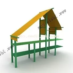 Kindergarten Small House Cabinet 3d model