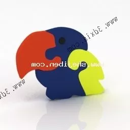 Kindergarten Carton Parrot 3d model