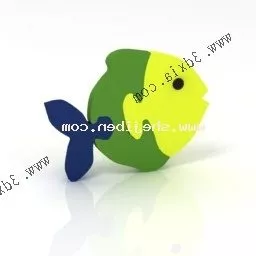 Kindergarten Carton Fish 3d model