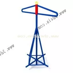 Steel Pole Kindergarten Equipment 3d model