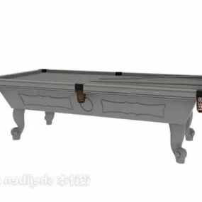Pool Table Vintage Carving 3d model