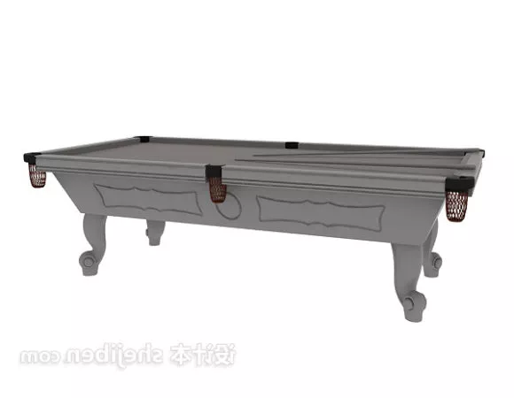 Round Hexagon Pool With Wooden Deck And Stair 3d model