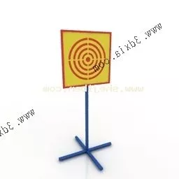 Dart Board Black White 3d model
