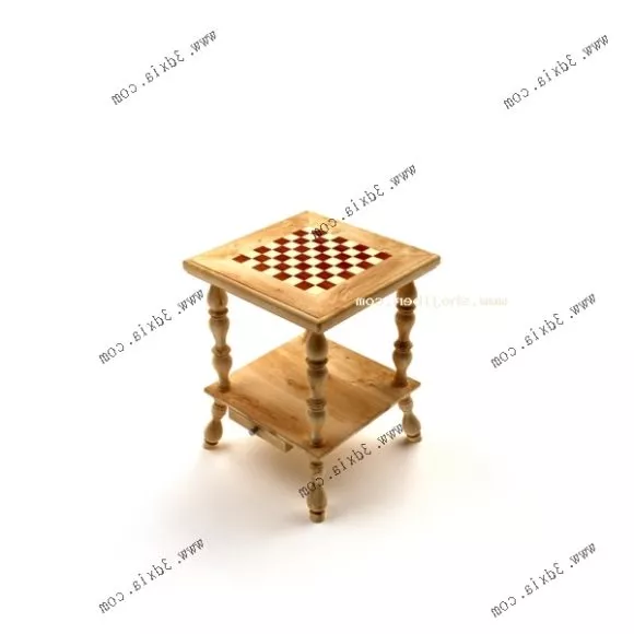 Chess Game Table 3d model Chess Game Table 3d model