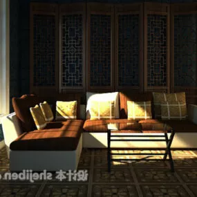 Corner Sofa Living Room Set 3d model