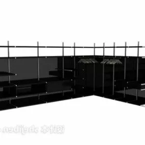 Black Glass Wardrobe 3d model