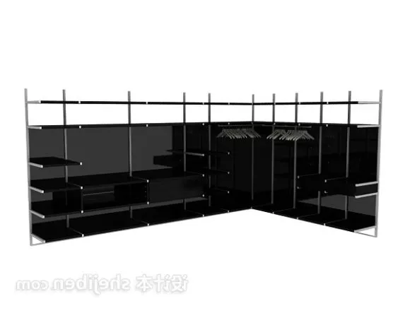 Bedroom Wardrobe With Mirror Combine 3d model