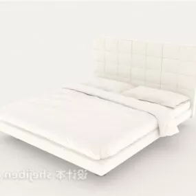 Clean White Bed 3d model