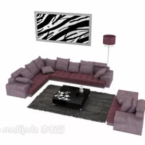 Sofa Carpet Set 3d model