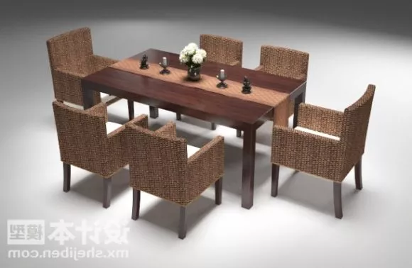 Dinning Table 6 Seaters 3d model Dinning Table 6 Seaters 3d model
