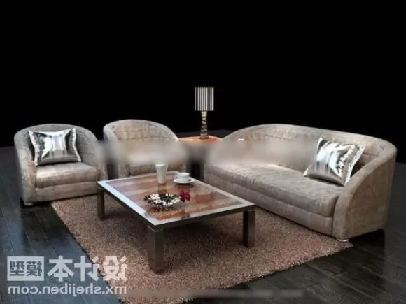 Ling Room Leather Sofa Chair 3d model Ling Room Leather Sofa Chair 3d model