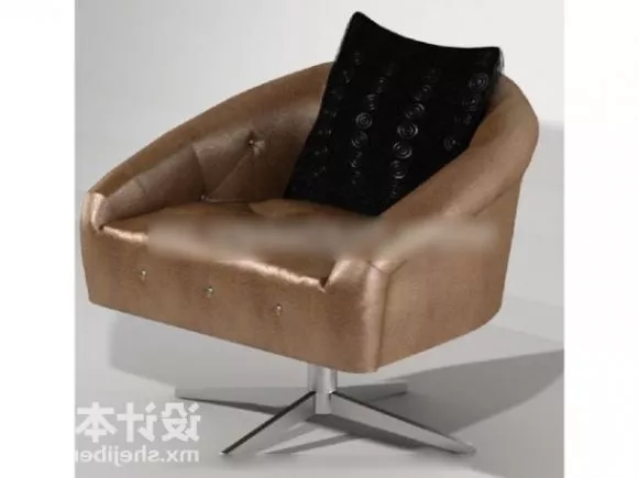 Realistic Leather Single Sofa 3d model Realistic Leather Single Sofa 3d model